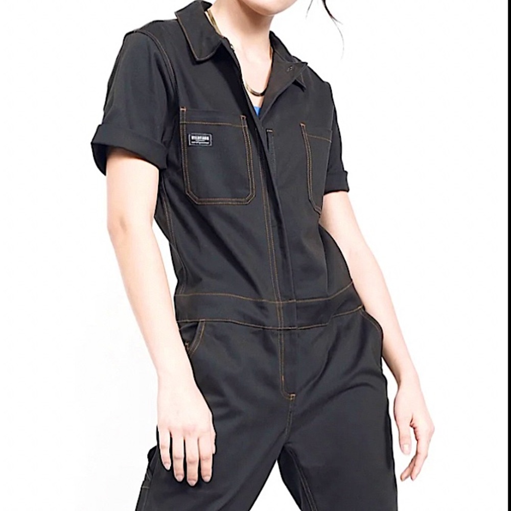 NWT WILDFANG M BLACK SS COVERALL